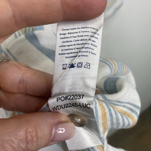 FAHERTY Beach Days Tunic Dress in Luciano Stripe 100% Linen Womens S Beach Boho - Picture 9 of 10